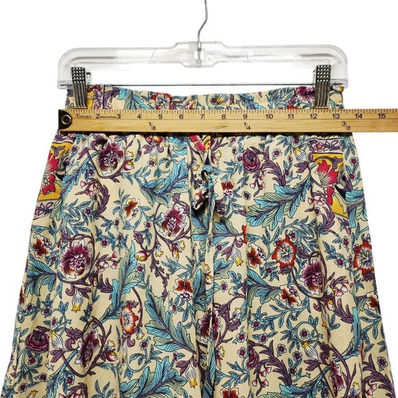 Floral Bohemian Womens Maxi Skirt pants With Elastic Waist Size S - Picture 8 of 10